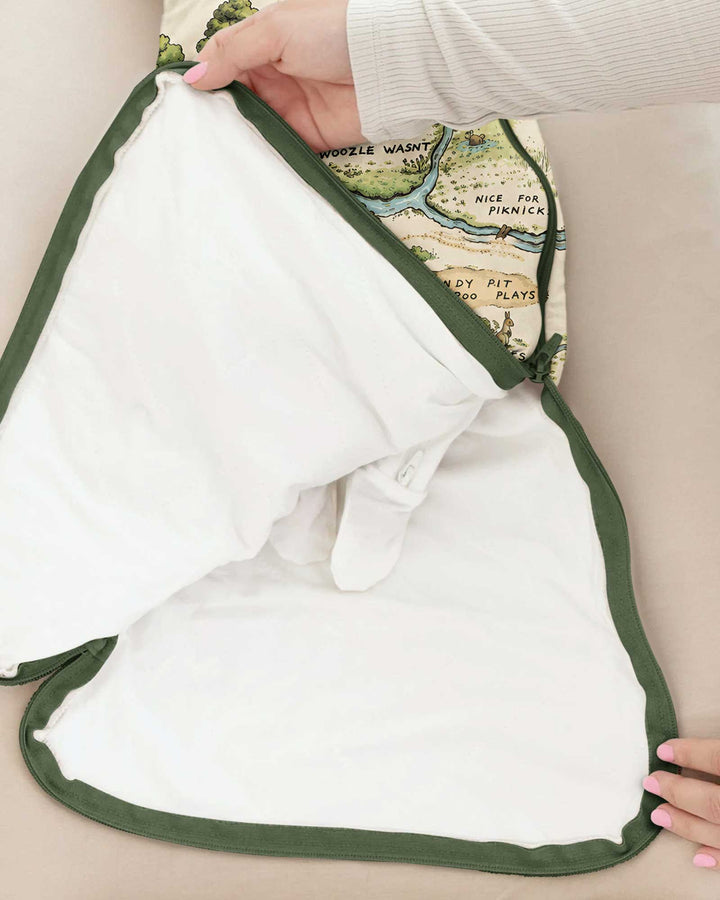 Classic Bear Maps Bamboo Sleep Bag