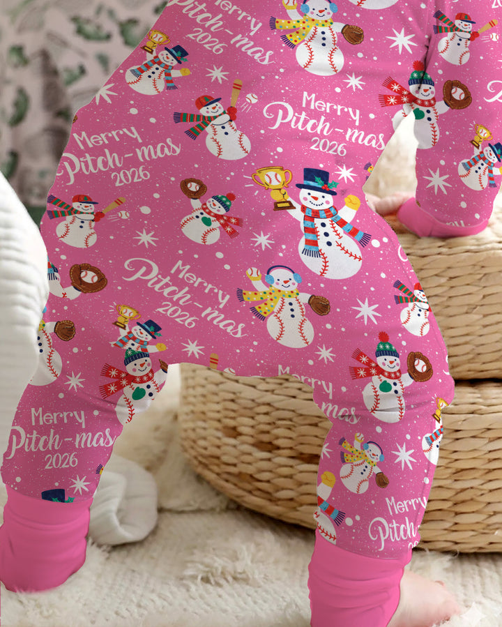 Baseball Christmas Non-custom Version Bamboo Convertible Zippy