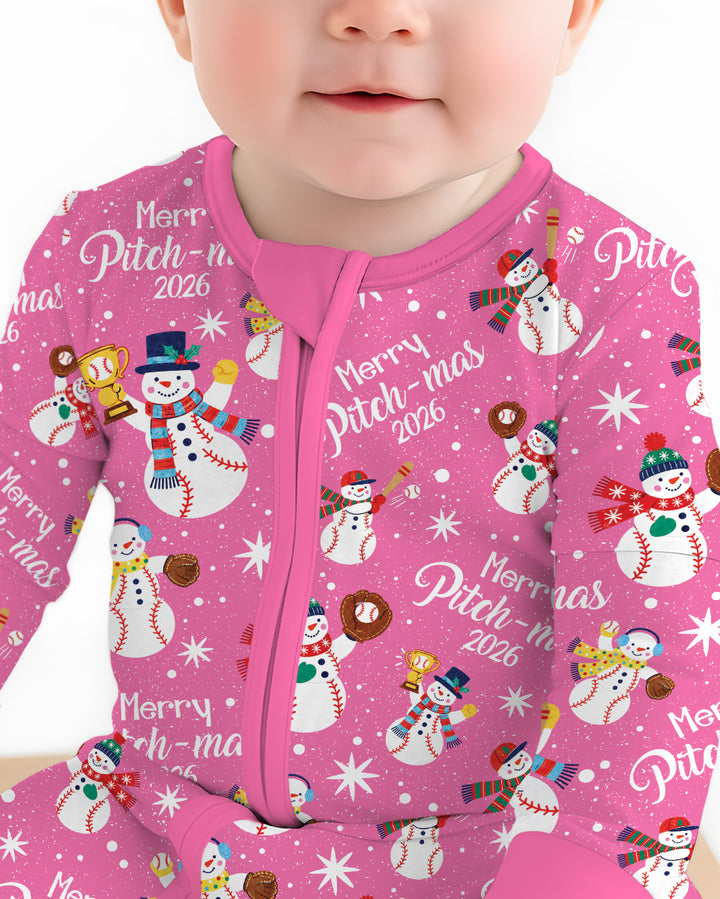 Baseball Christmas Non-custom Version Bamboo Convertible Zippy