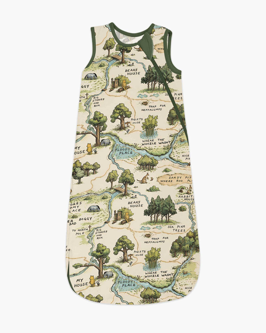 Classic Bear Maps Bamboo Sleep Bag