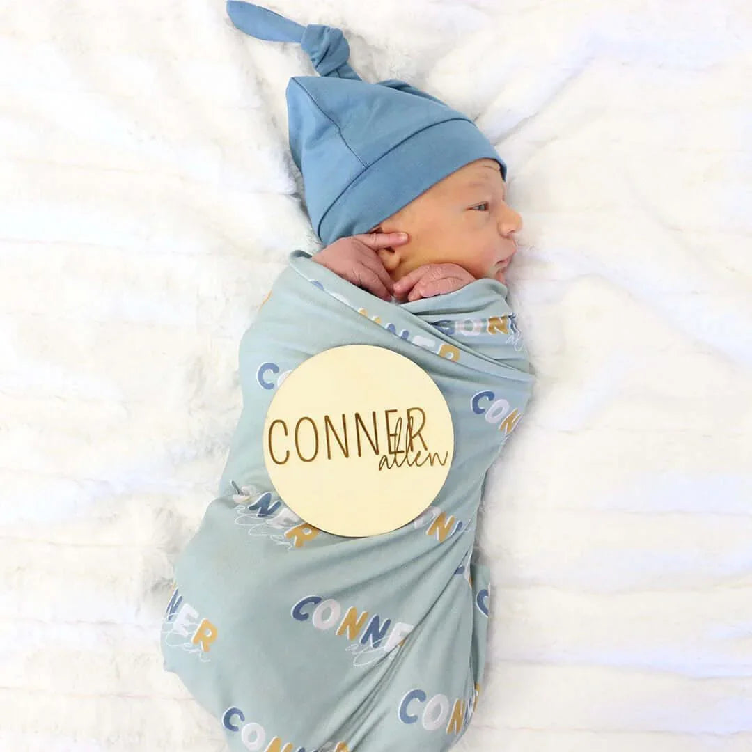 Baby Name Personalized Wood Announcement , Baby Name Personalized Wood Announcement - Default Title