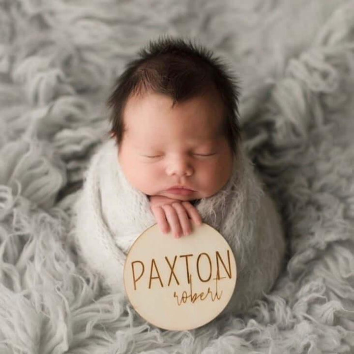 Baby Name Personalized Wood Announcement , Baby Name Personalized Wood Announcement - Default Title