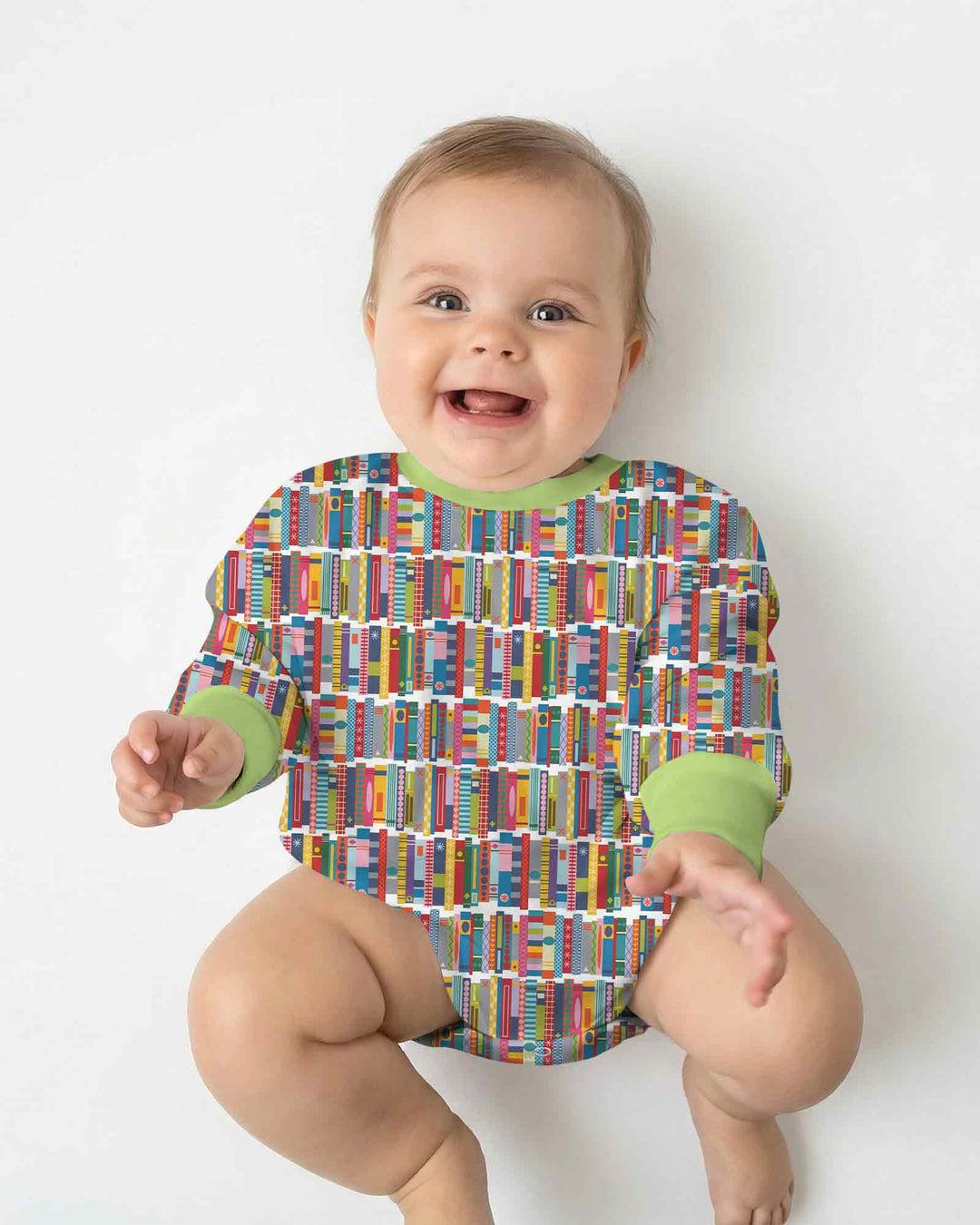 Rainbow Bookshelf Bamboo Bubble Romper