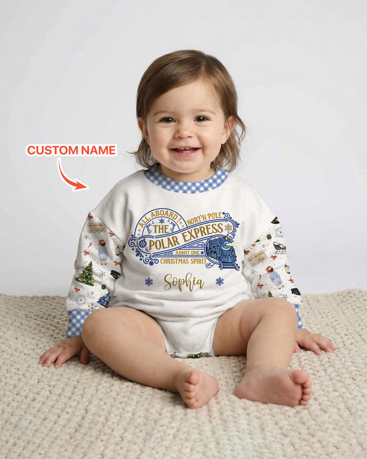 Custom Name North Pole Adventure Bamboo Bubble Romper
