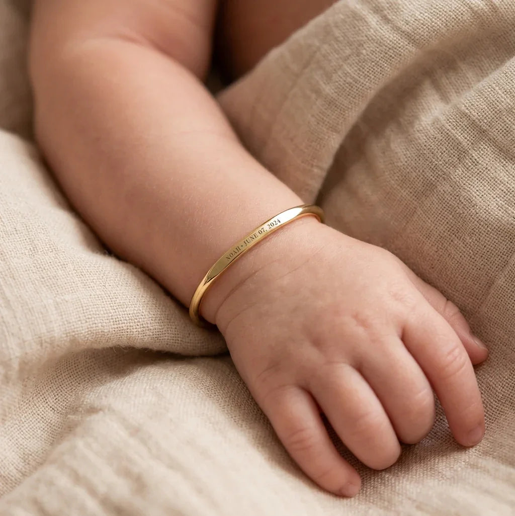 The Keepsake Cuff: Personalized Baby Bracelet