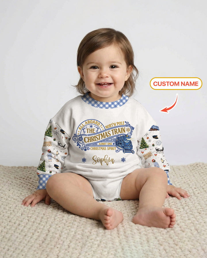 Custom Name North Pole Adventure Bamboo Bubble Romper