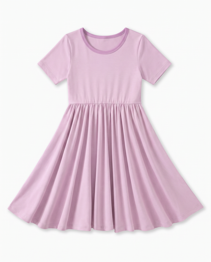 Solid Color Bamboo Twirl Dress