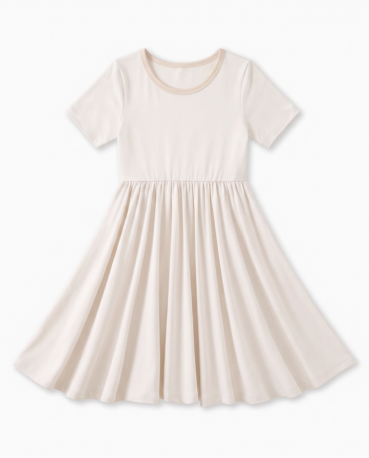 Solid Color Bamboo Twirl Dress