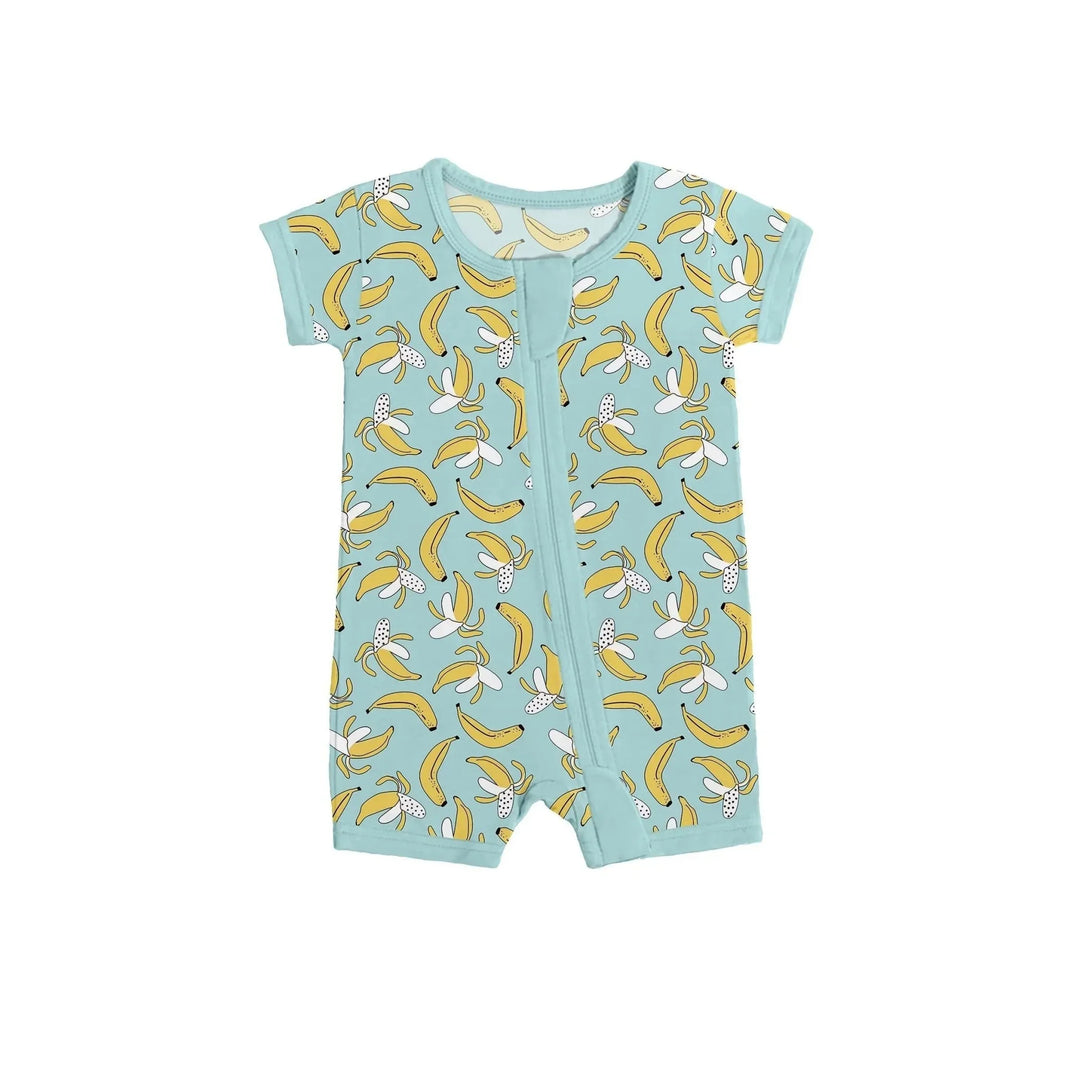 Bananas Shorty Zippered Romper , Bananas Shorty Zippered Romper - 0-3M
