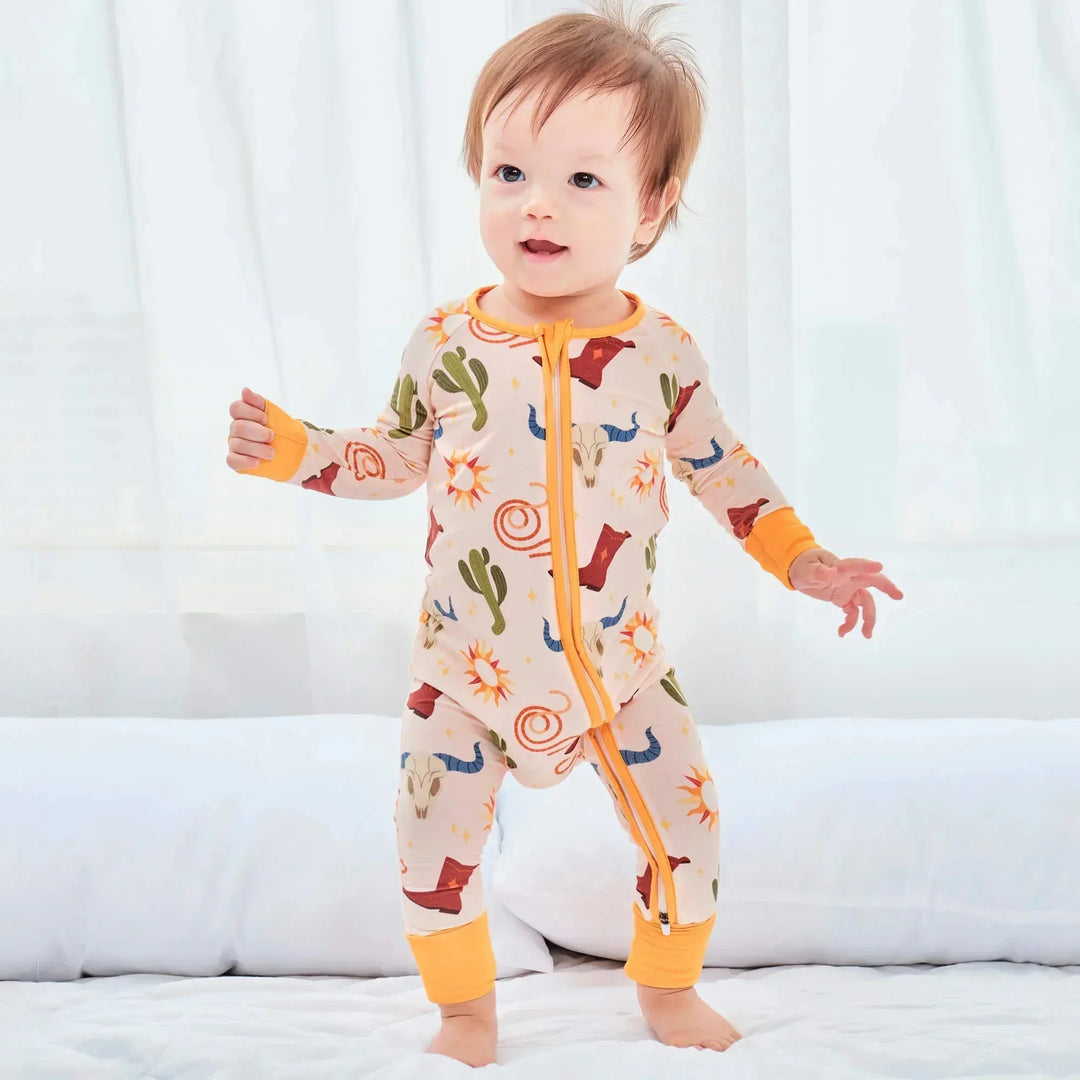 Best-Selling Convertible Zippered Rompers for Boy , Best-Selling Convertible Zippered Rompers for Boy - Ready to Rodeo / Newborn