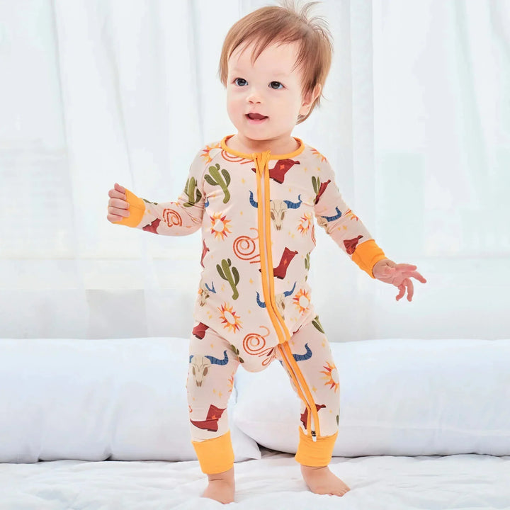Best-Selling Convertible Zippered Rompers for Boy , Best-Selling Convertible Zippered Rompers for Boy - Ready to Rodeo / Newborn
