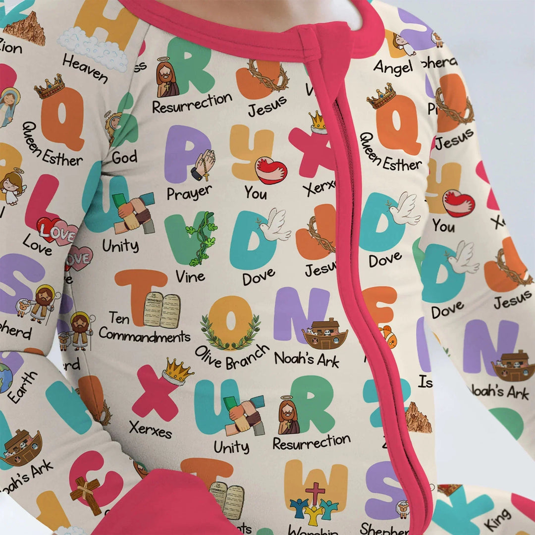 Biblical Alphabet Convertible Zippy , Biblical Alphabet Convertible Zippy - 0-3M / Teal
