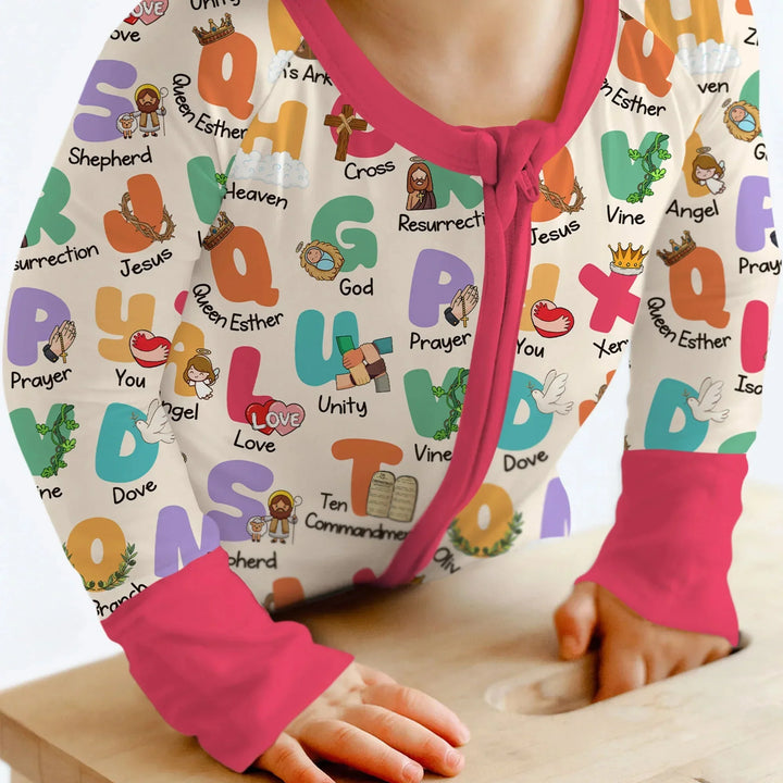Biblical Alphabet Convertible Zippy , Biblical Alphabet Convertible Zippy - 0-3M / Teal