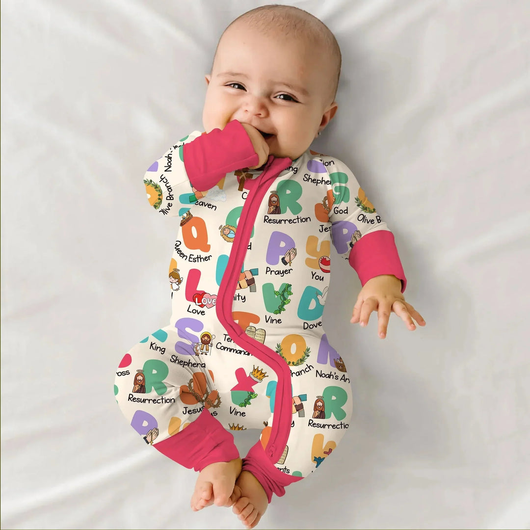 Biblical Alphabet Convertible Zippy , Biblical Alphabet Convertible Zippy - 0-3M / Teal