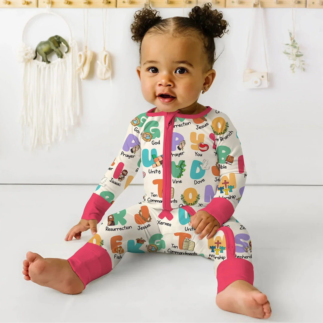 Biblical Alphabet Convertible Zippy , Biblical Alphabet Convertible Zippy - 0-3M / Teal