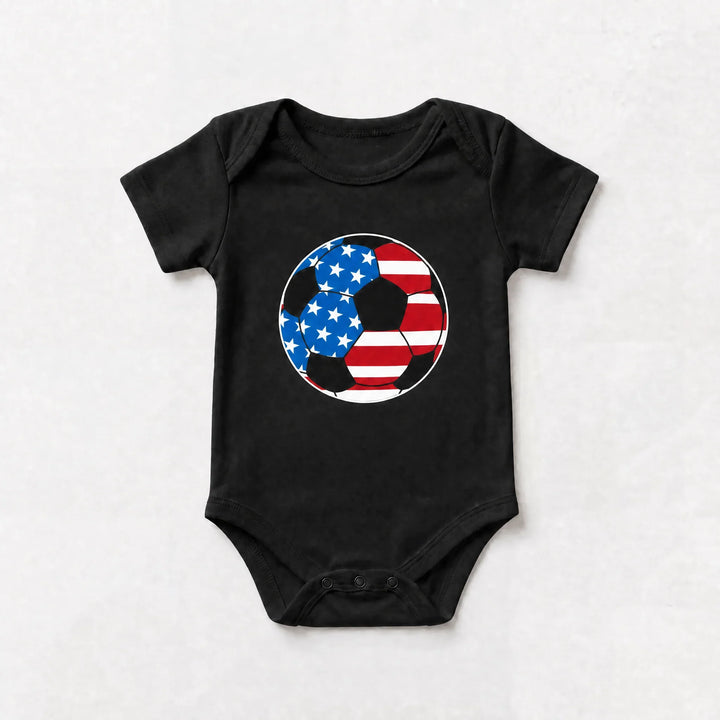 Patriotic Soccer Ball Bamboo Bodysuit