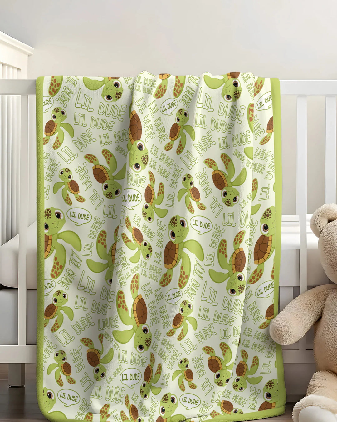 Father and Son Turtle Bamboo Blanket