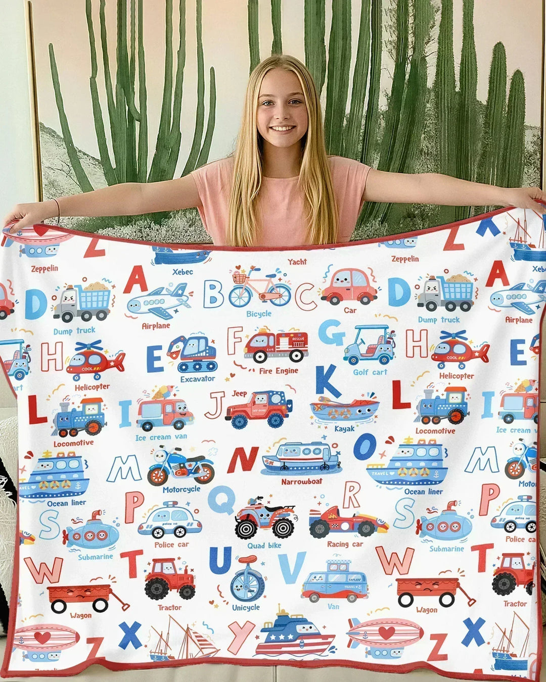 Patriotic Construction Bamboo Blanket