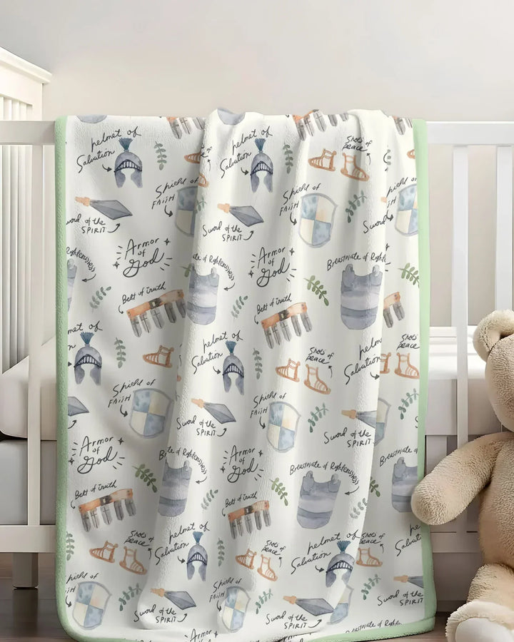 Ephesians 6:10-18 Armor of God Bamboo Blanket