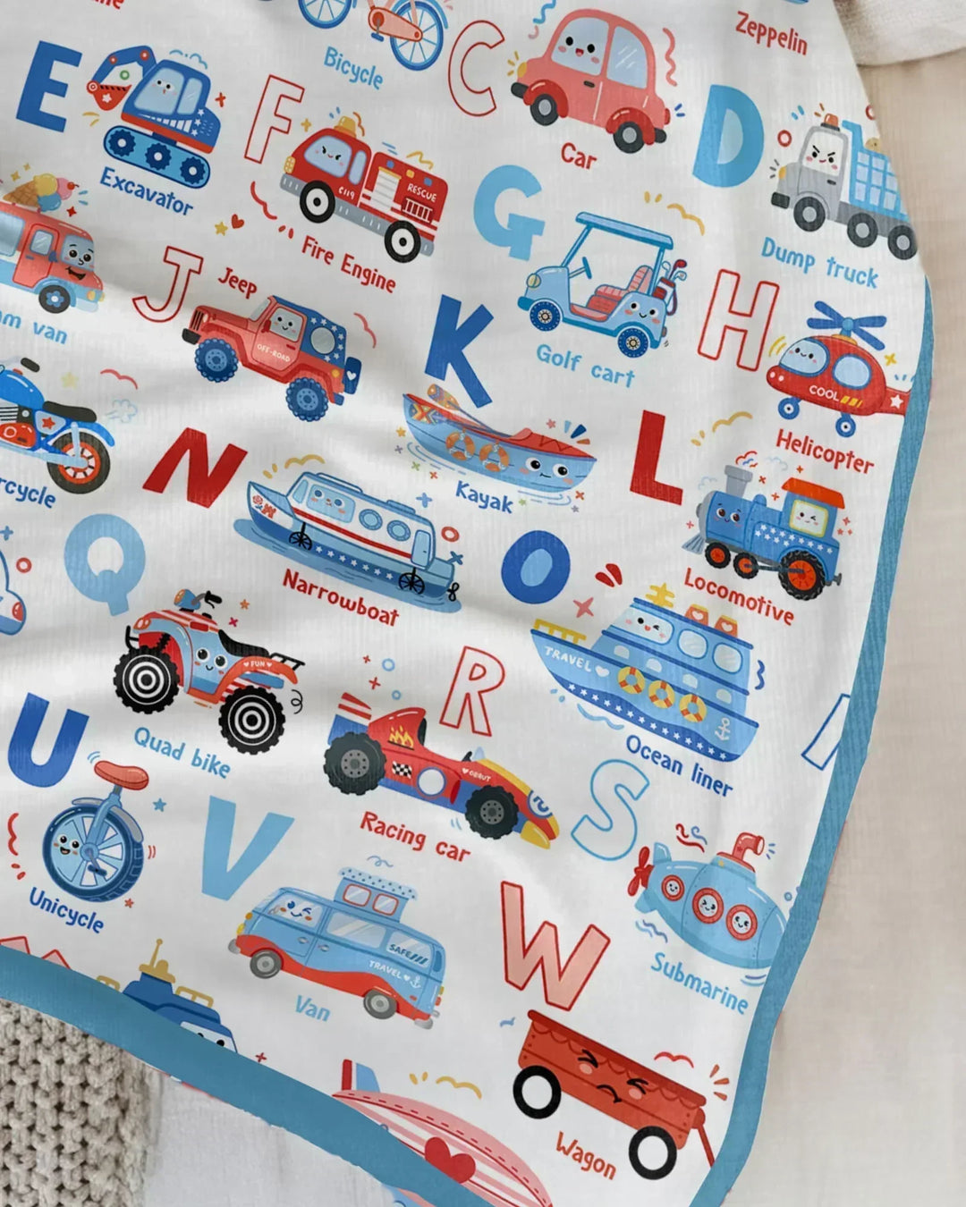 Patriotic Construction Bamboo Blanket