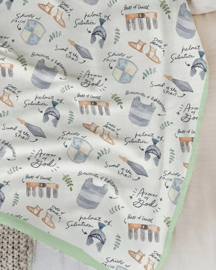 Ephesians 6:10-18 Armor of God Bamboo Blanket