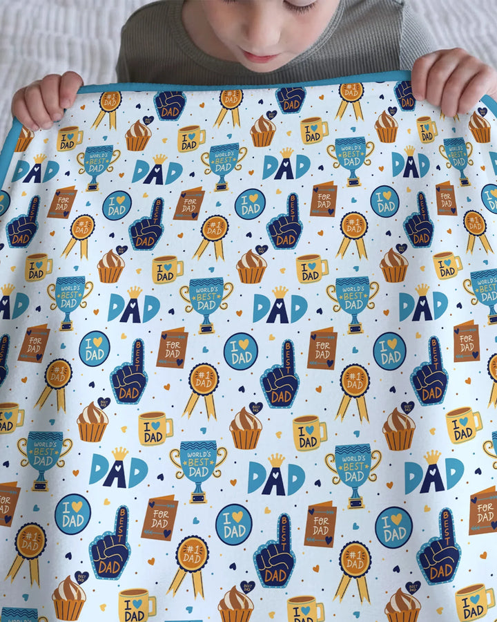 World's Best Dad Bamboo Blanket