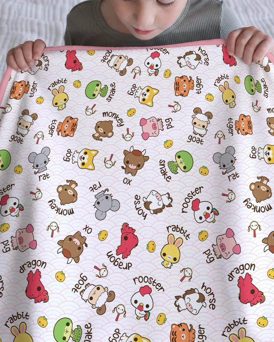 Kawaii Zodiac Bamboo Blanket