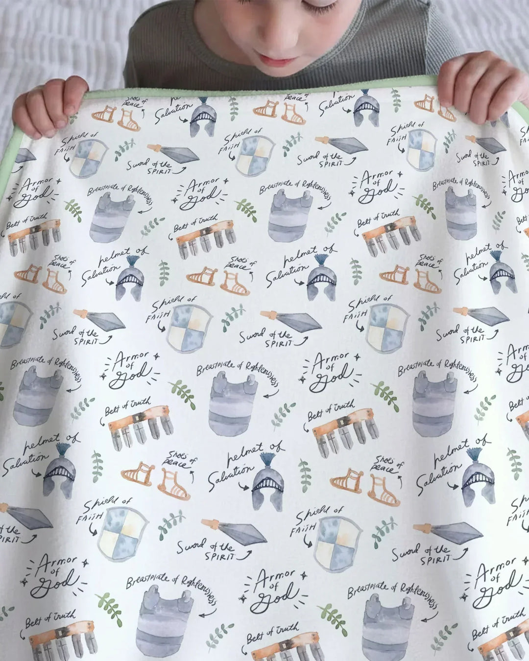 Ephesians 6:10-18 Armor of God Bamboo Blanket