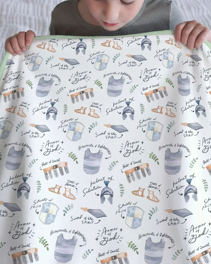 Ephesians 6:10-18 Armor of God Bamboo Blanket
