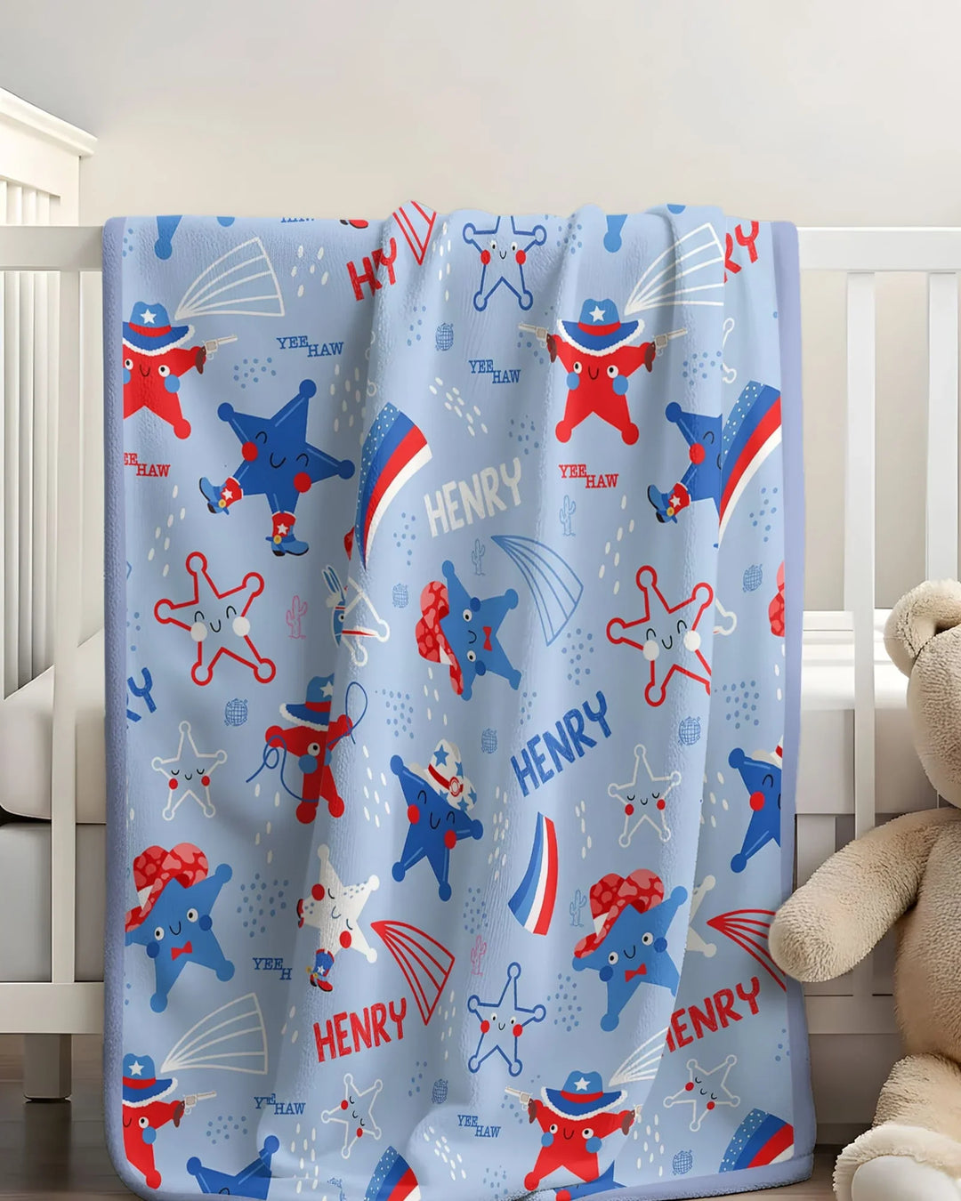 Howdy America Star Bamboo Blanket