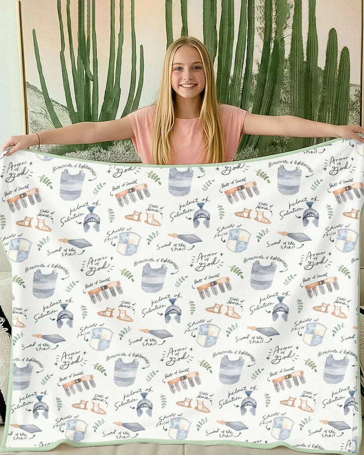 Ephesians 6:10-18 Armor of God Bamboo Blanket