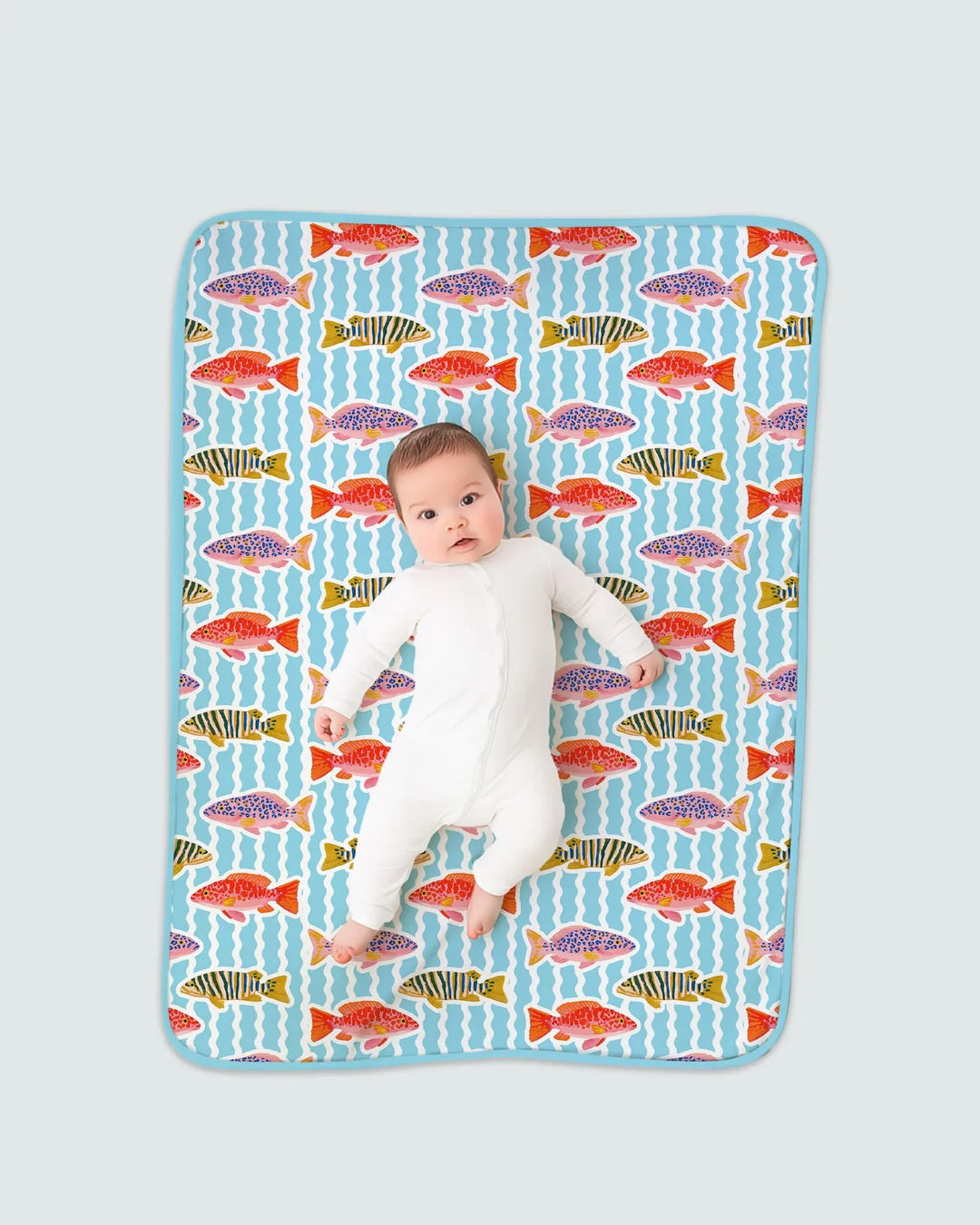 Preppy Fish Crew Bamboo Blanket