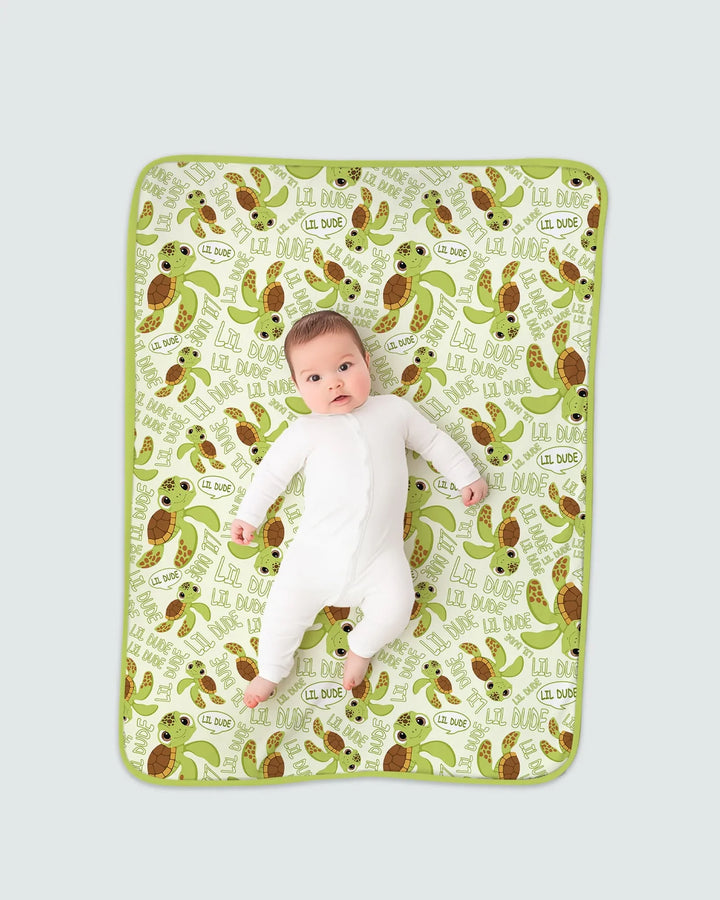 Father and Son Turtle Bamboo Blanket
