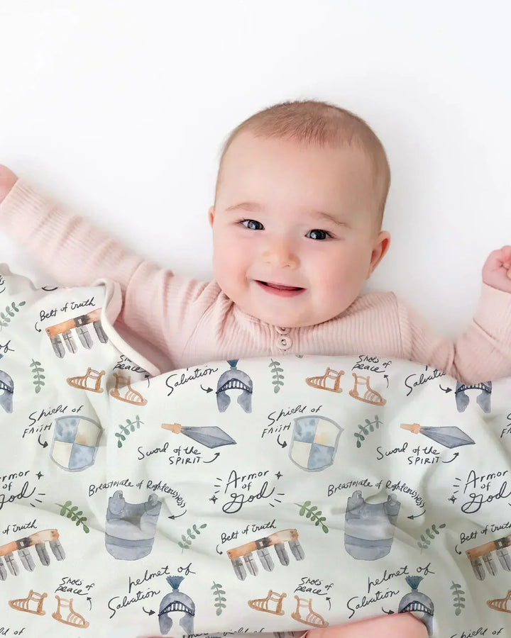 Ephesians 6:10-18 Armor of God Bamboo Blanket