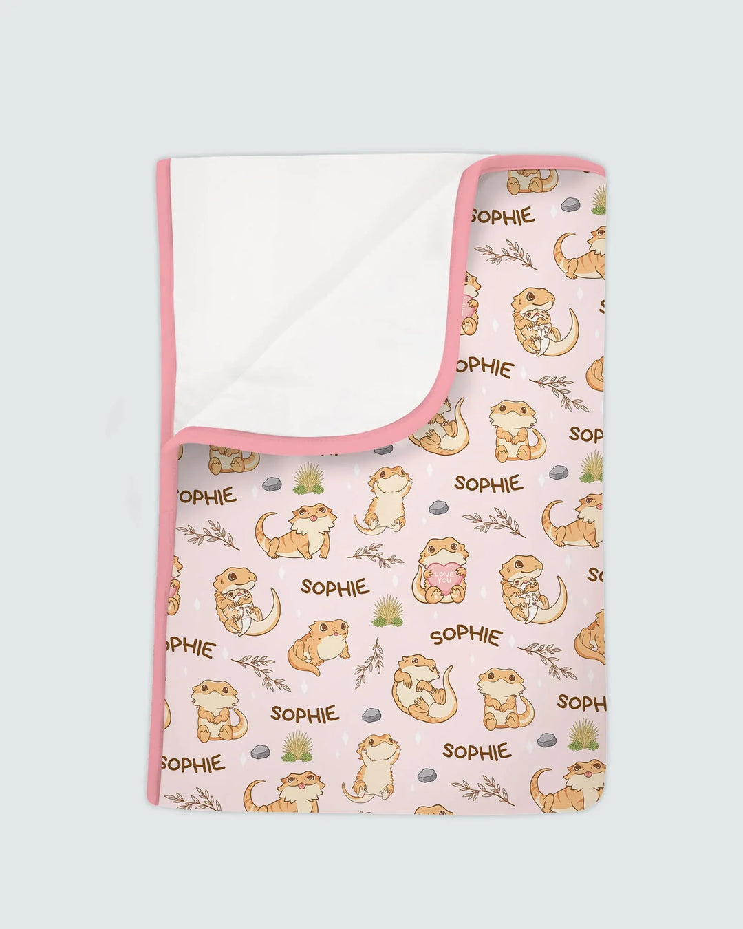 Custom Name Clueless Beardie Bamboo Blanket