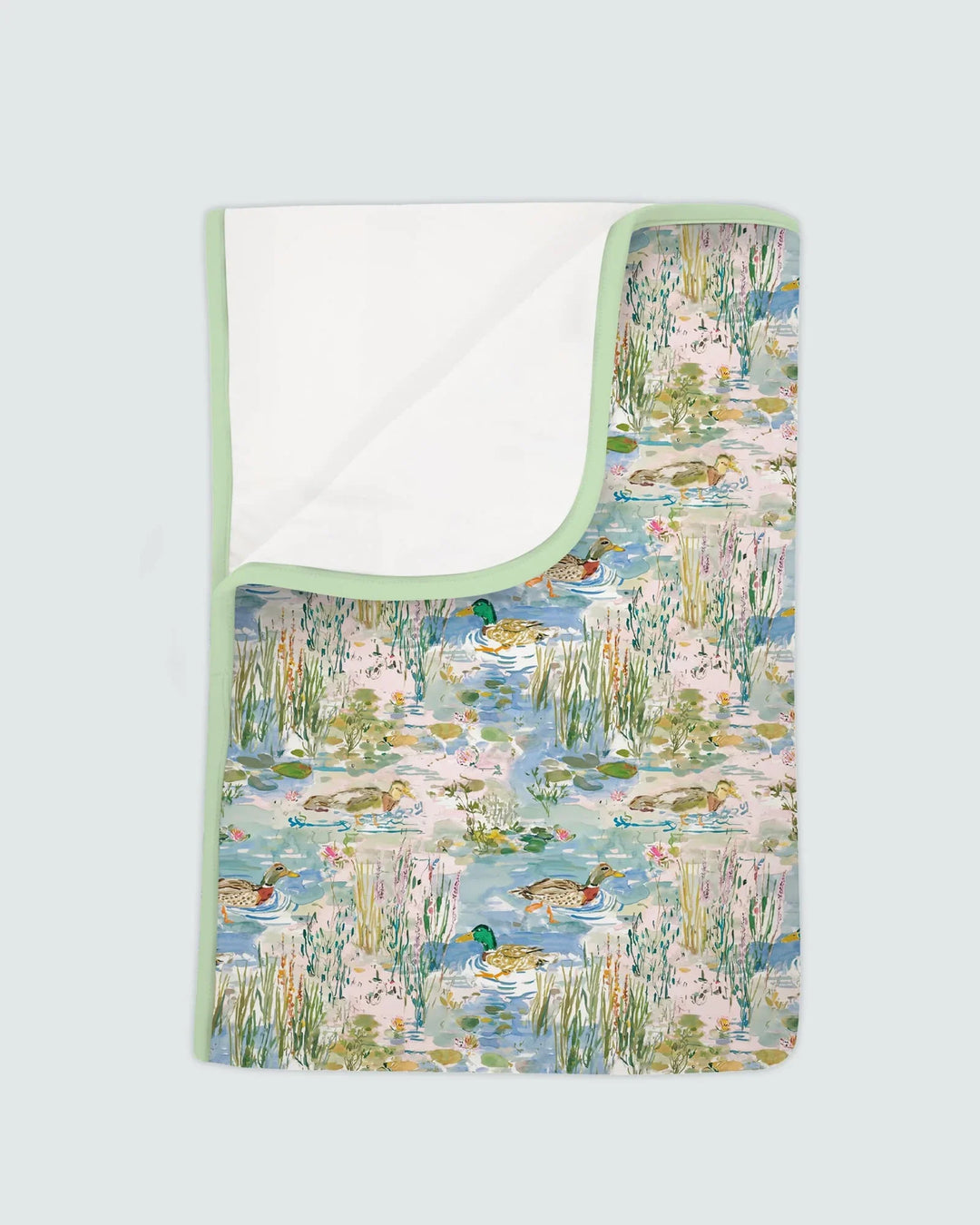 Watercolor Mallard Duck Bamboo Blanket