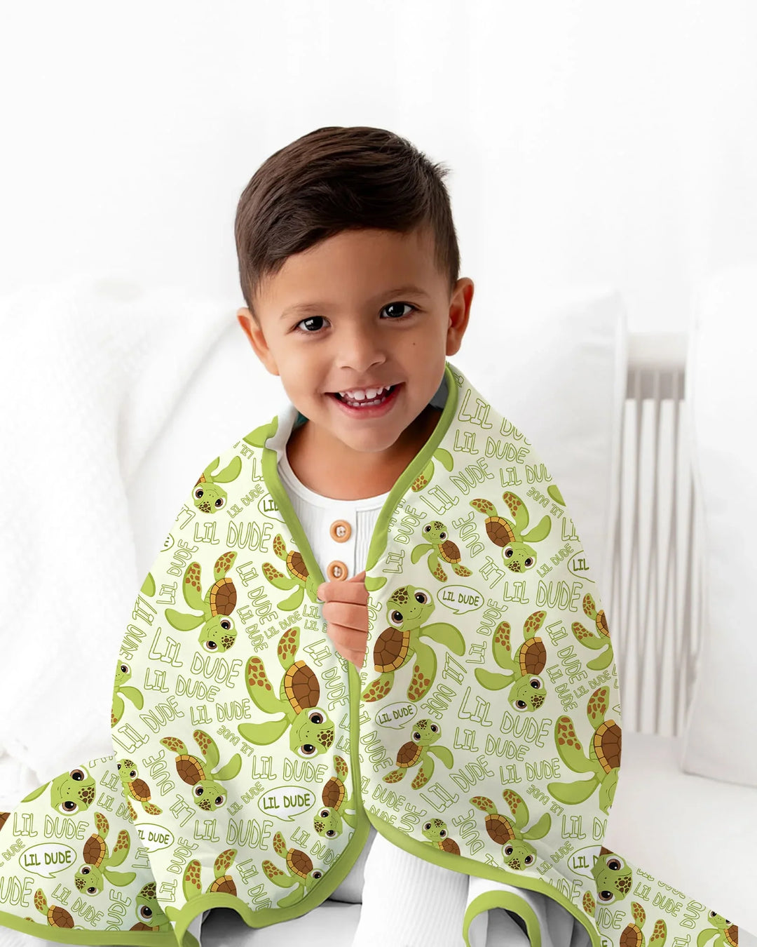 Father and Son Turtle Bamboo Blanket