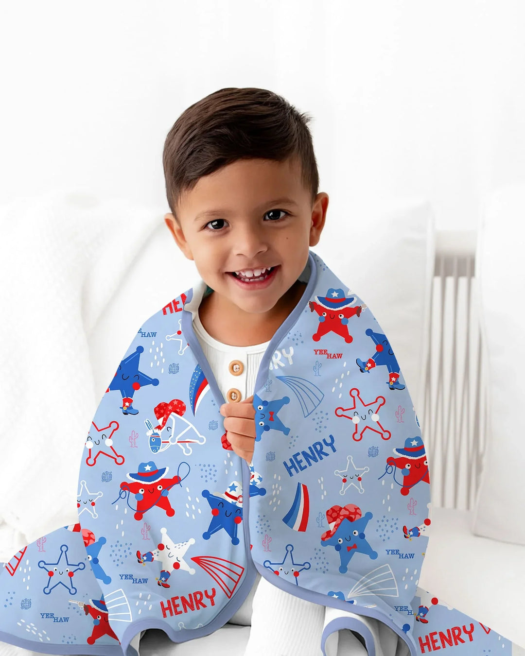 Howdy America Star Bamboo Blanket