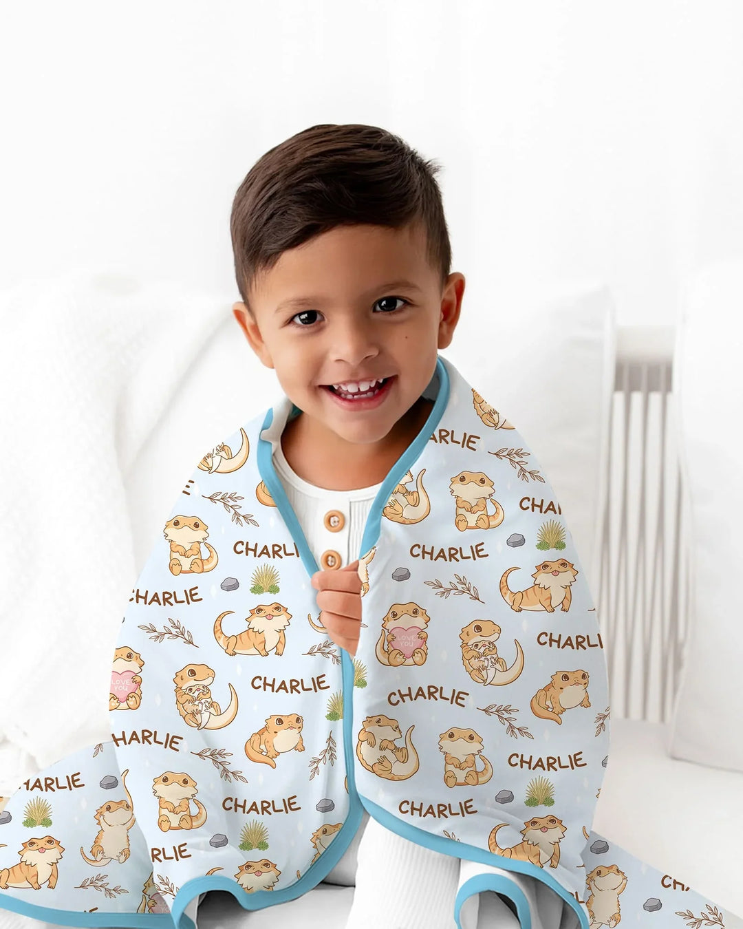 Custom Name Clueless Beardie Bamboo Blanket