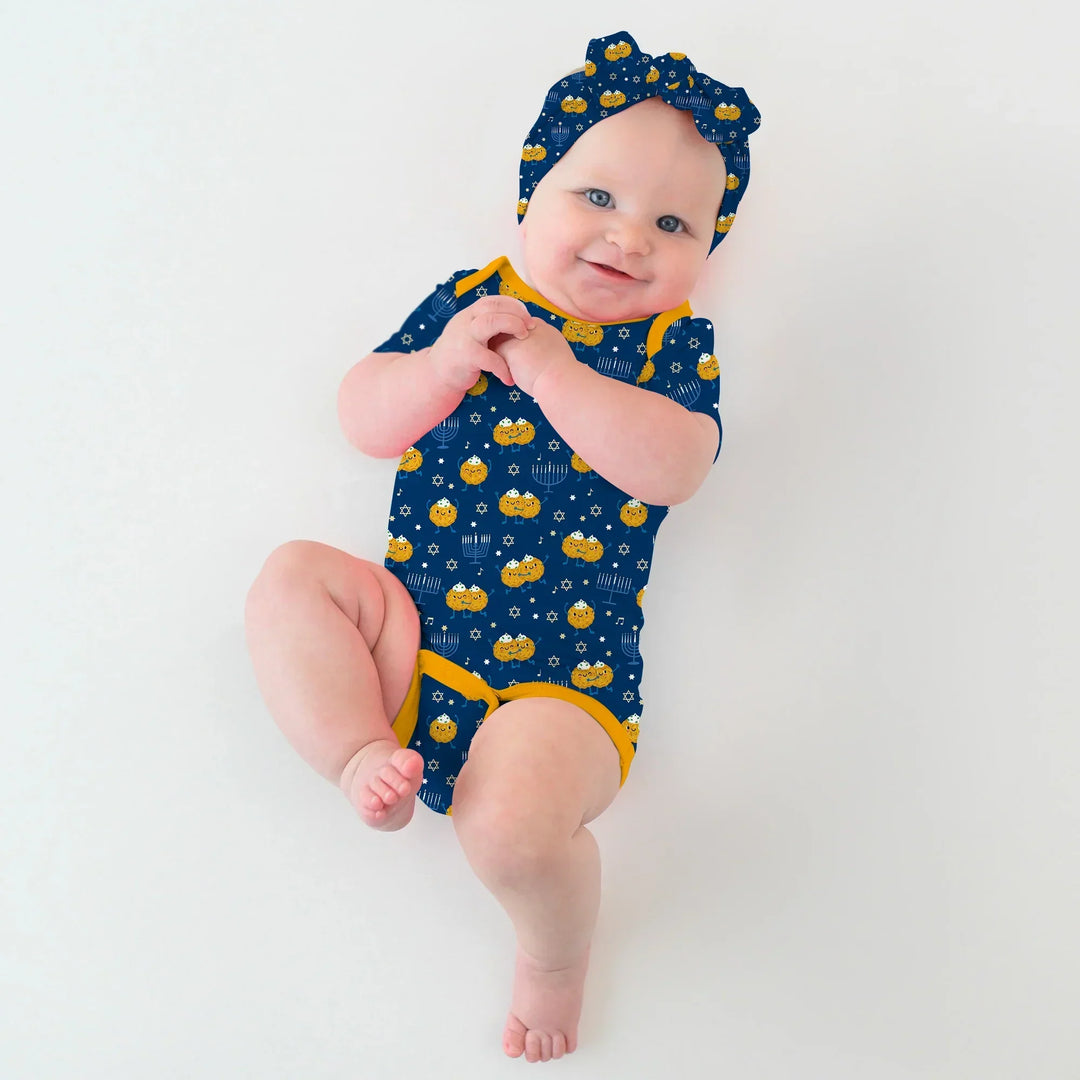 Hanukkah Latke Family Matching Bamboo Bodysuit