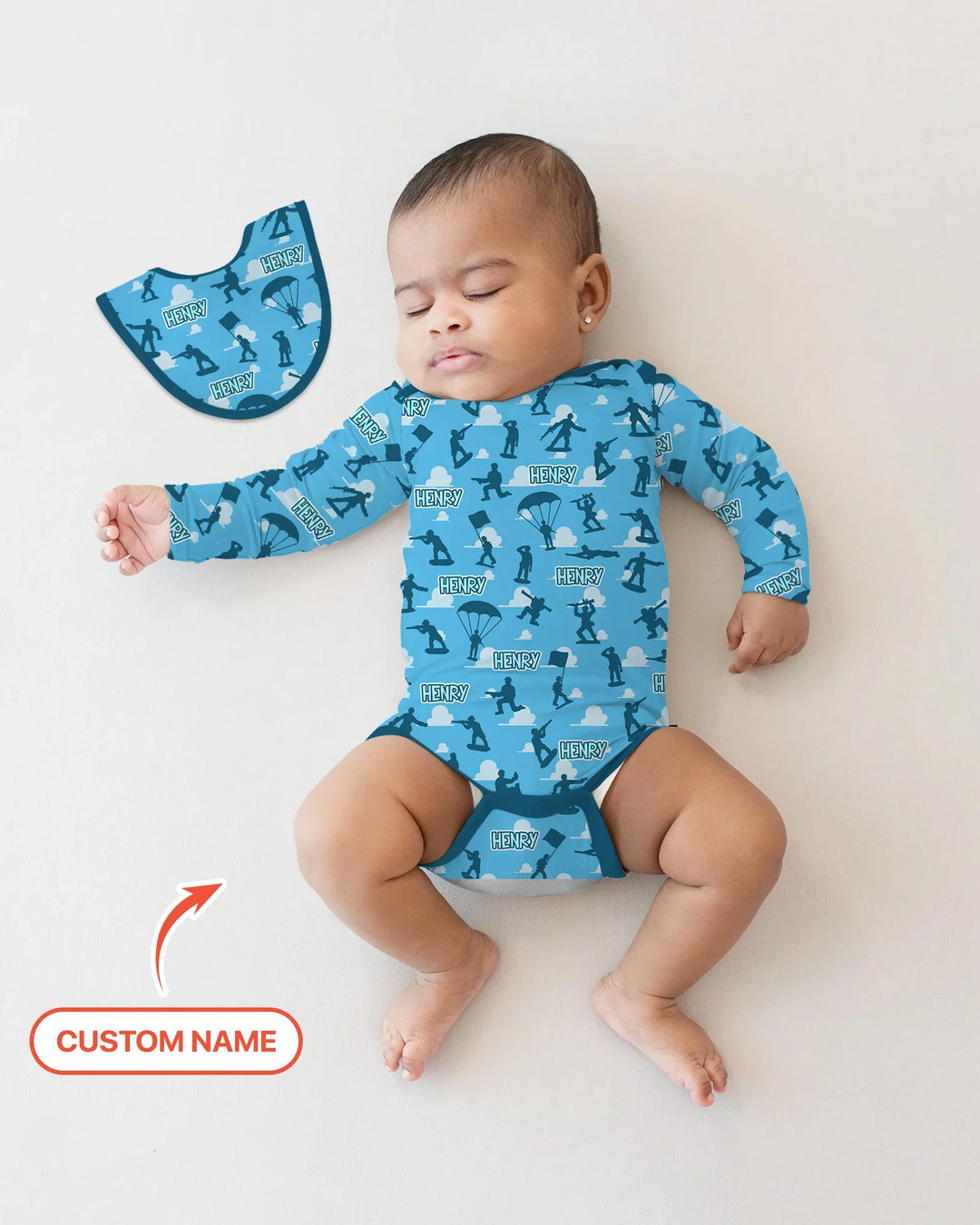 Army Men Memorial Day Bamboo Bodysuit