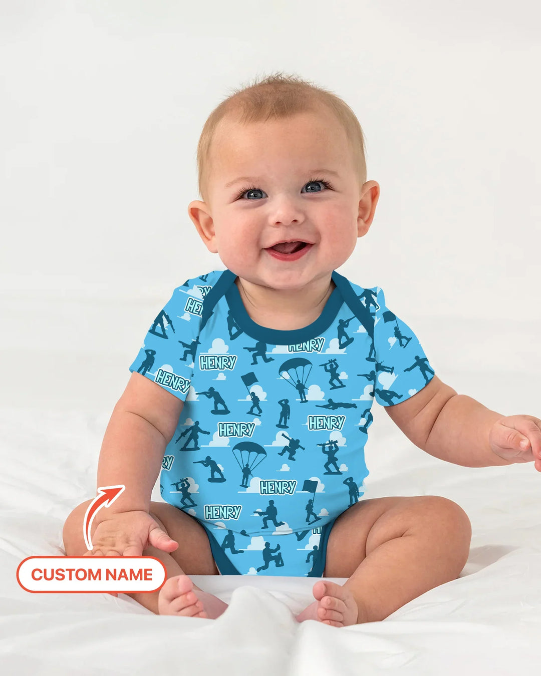 Army Men Memorial Day Bamboo Bodysuit