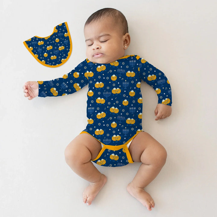 Hanukkah Latke Family Matching Bamboo Bodysuit