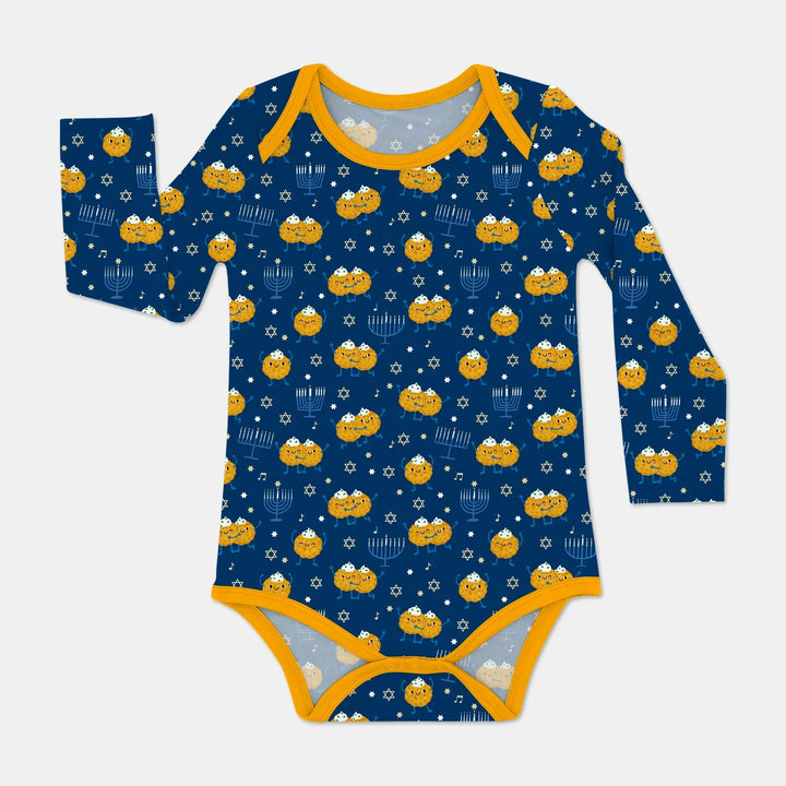 Hanukkah Latke Family Matching Bamboo Bodysuit
