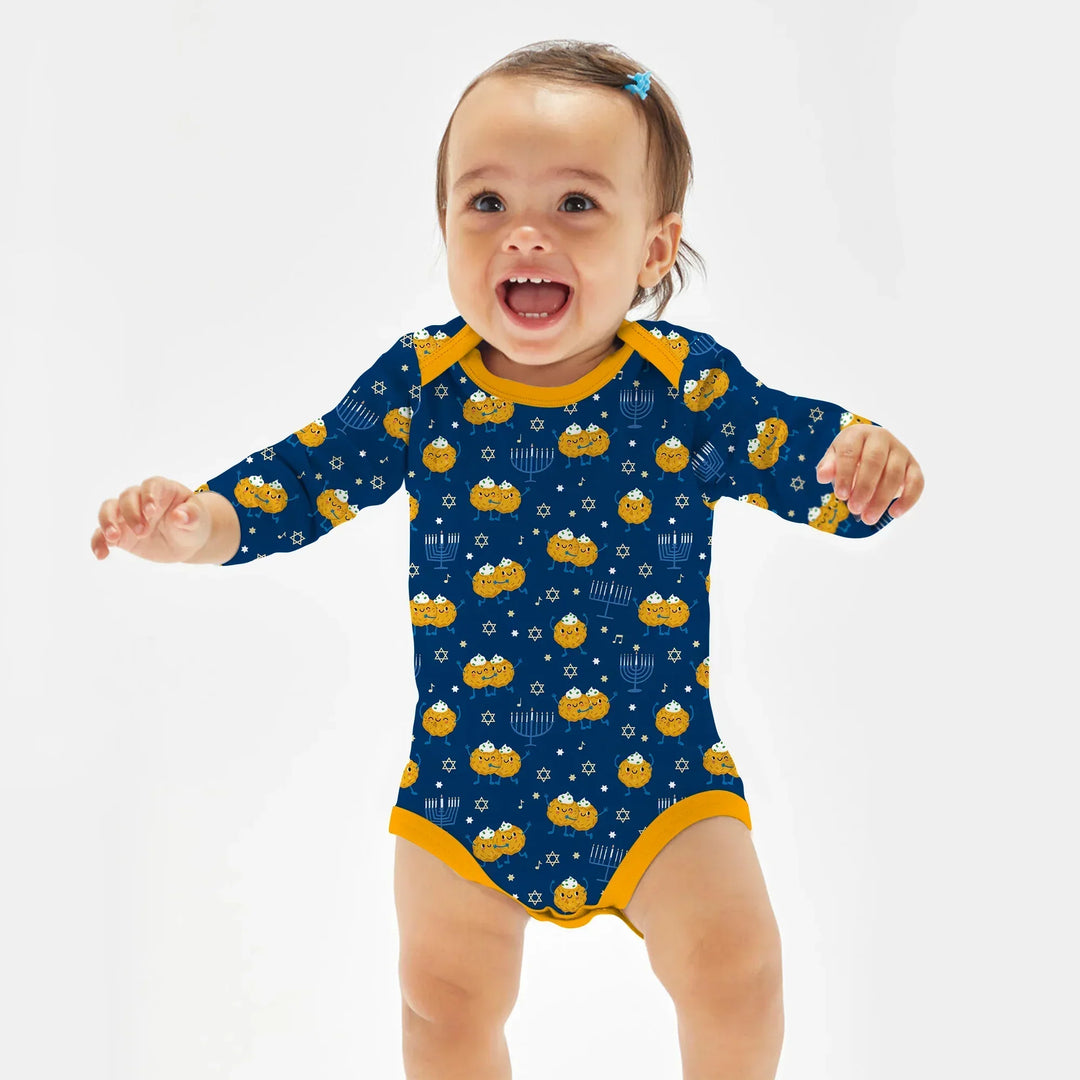 Hanukkah Latke Family Matching Bamboo Bodysuit