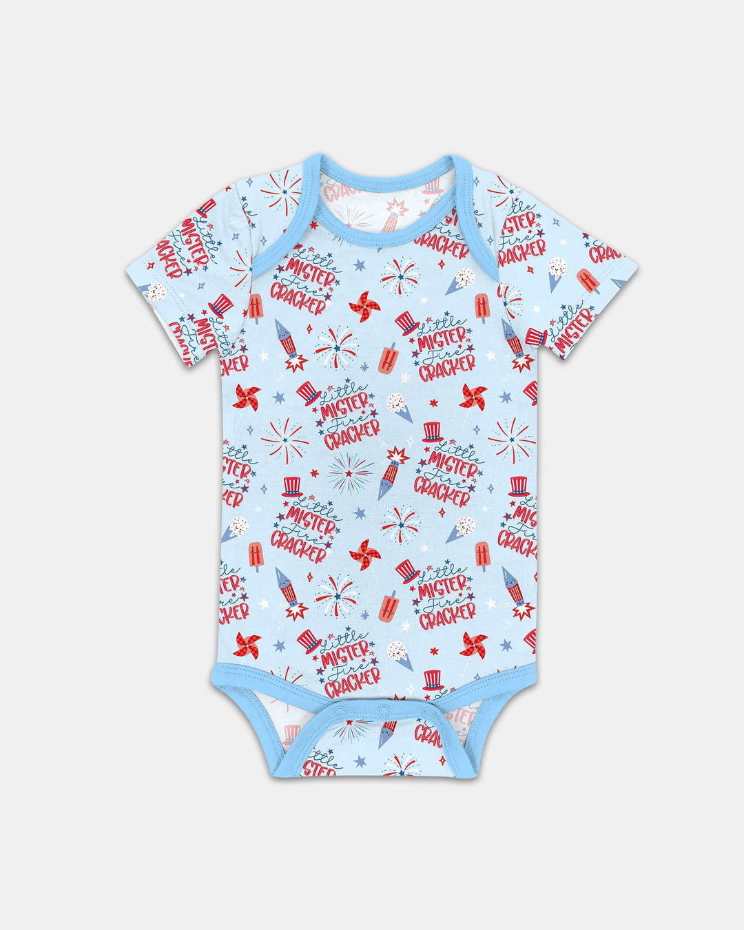 Little Miss Firecracker 4th July Bamboo Bodysuit