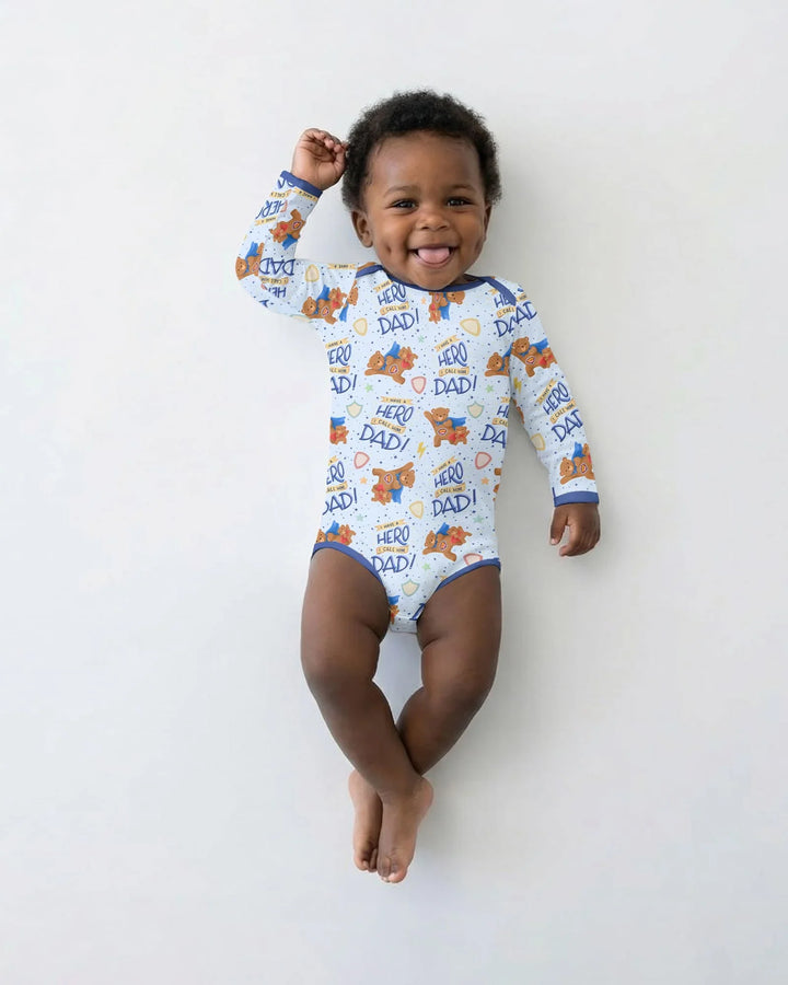 I Have A Hero Daddy & Me Matching Bamboo Bodysuit