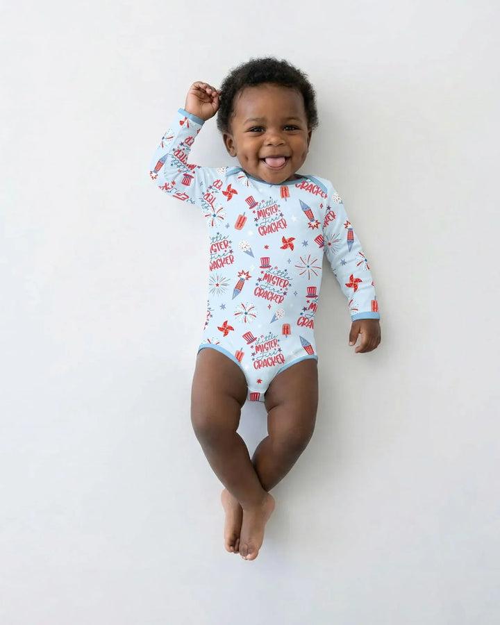 Little Miss Firecracker 4th July Bamboo Bodysuit