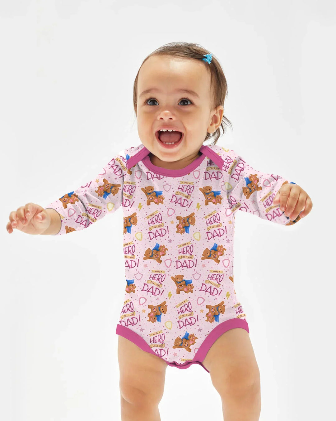 I Have A Hero Daddy & Me Matching Bamboo Bodysuit