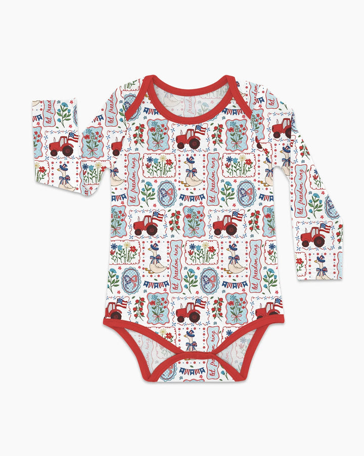 Patriotic USA Silly Goose Family Matching Bamboo Bodysuit